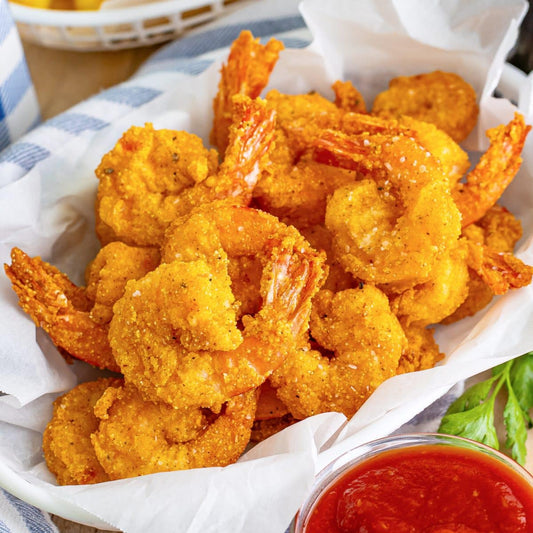 6 piece shrimp w/ Fries + Can Soda